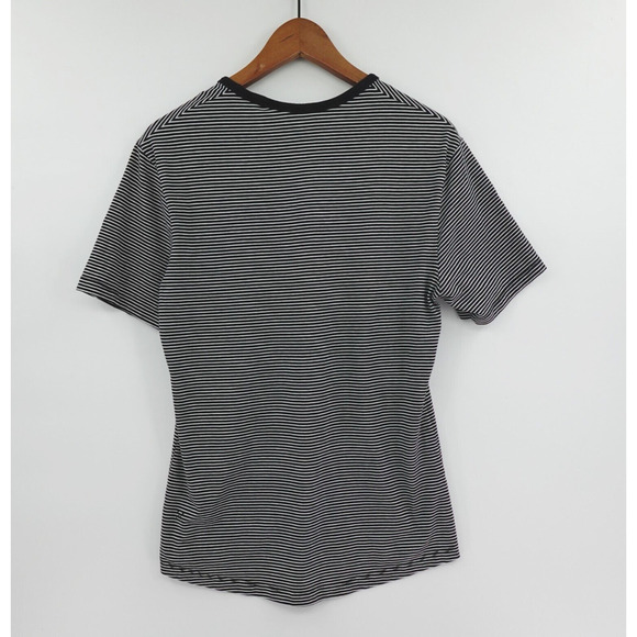 Lululemon 5 Year Basic Tee Mens XS Shirt Hyper Stripe Black/White Casual Commute - Picture 5 of 11